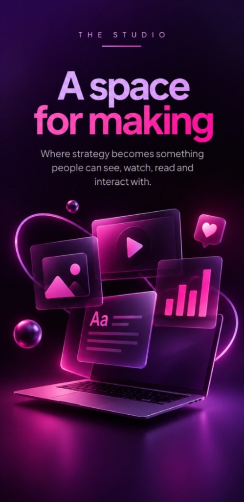 Where strategy becomes something people can see, watch, read and interact with